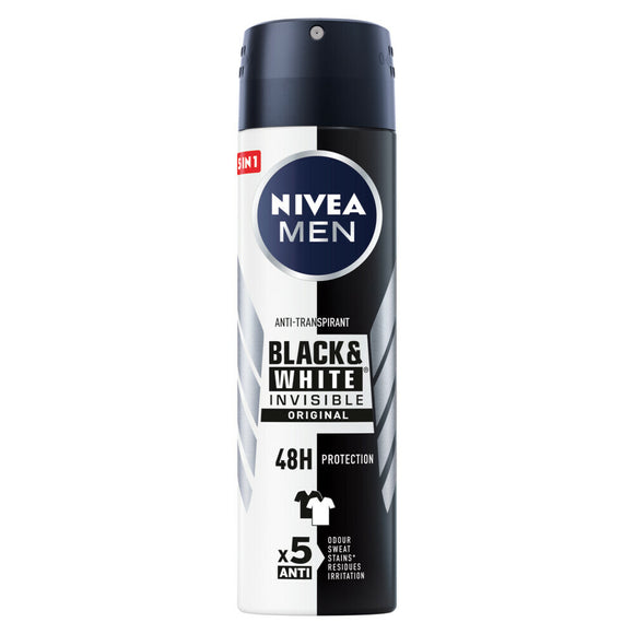 Nivea Deo Spray Invisible Black & White orginal men 150 ml