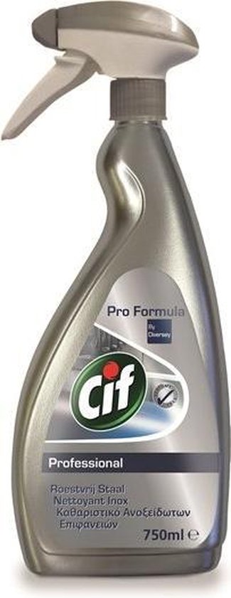 Cif Pro Formula Roestvrij Staal Reiniger - 750 ml